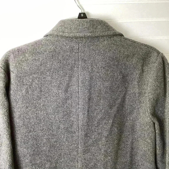 Tommy Hilfiger Gray Wool Double-Breasted Peacoat Women's Size Large Wool Blend - Picture 7 of 10